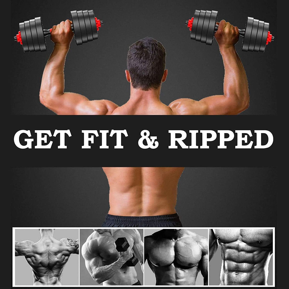 Adjustable Dumbbell and Barbell Set (88LB/66LB/44LB) with Connecting Rod - Versatile Home Workout Equipment for Men and Women