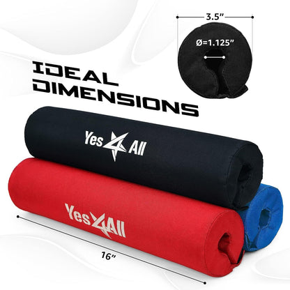 Yes4All Ergonomic Foam Bar Pad for Olympic Barbells - Ideal for Squats, Hip Thrusts, and Weight Lifting