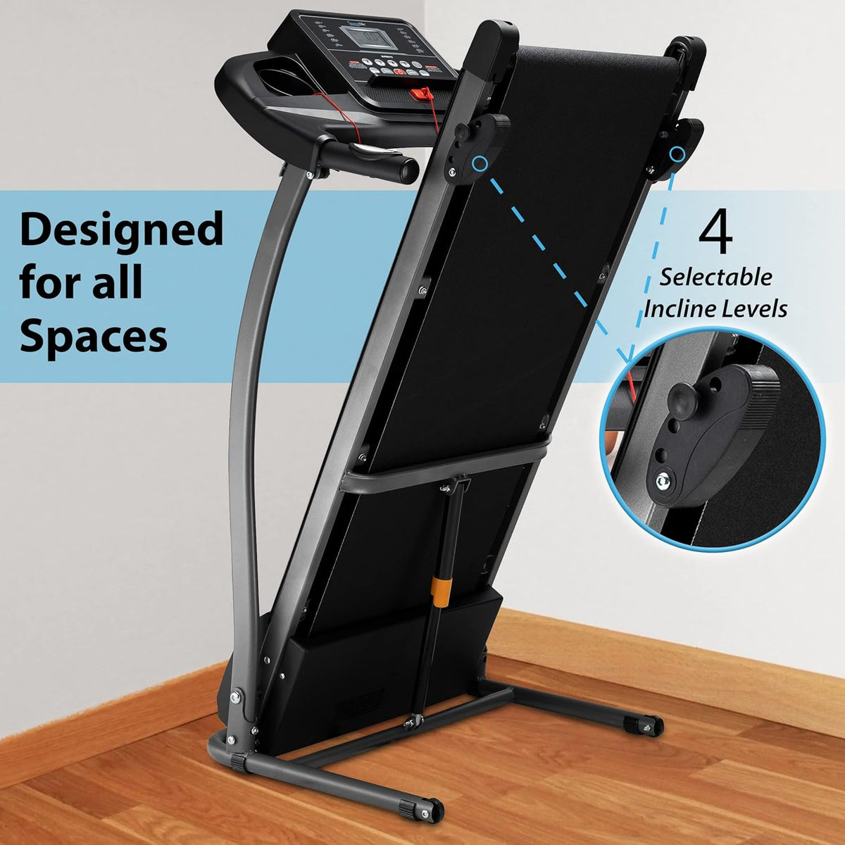 Folding Treadmill Exercise Running Machine - Electric Motorized Running Exercise Equipment for Apartment Home/Office Jogging Compact Folding Easy Assembly