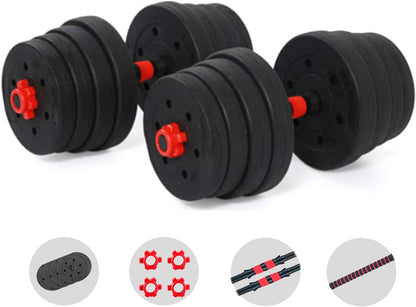 Adjustable Dumbbell and Barbell Set (88LB/66LB/44LB) with Connecting Rod - Versatile Home Workout Equipment for Men and Women