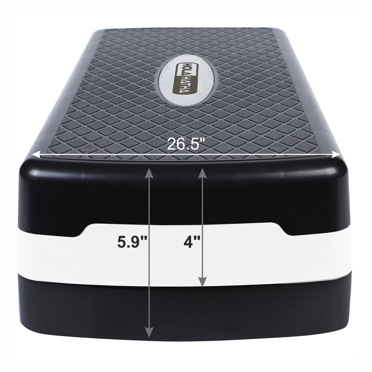 Adjustable Step Aerobics Platform, 4 to 6 in Height, Black