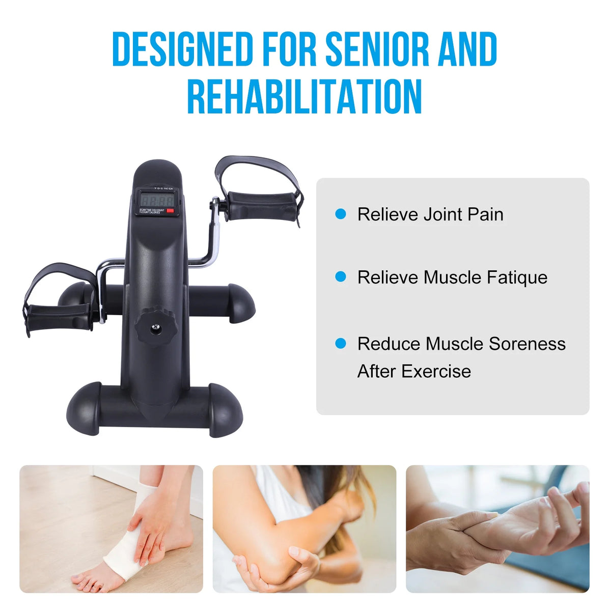 Desk Bike Pedal Exerciser, Mini Exercise Bike