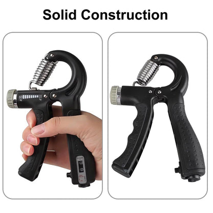Adjustable Hand Grip Strengthener with Resistance Range of 22-132 lbs for Forearm and Finger Training, Black