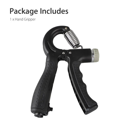 Adjustable Hand Grip Strengthener with Resistance Range of 22-132 lbs for Forearm and Finger Training, Black