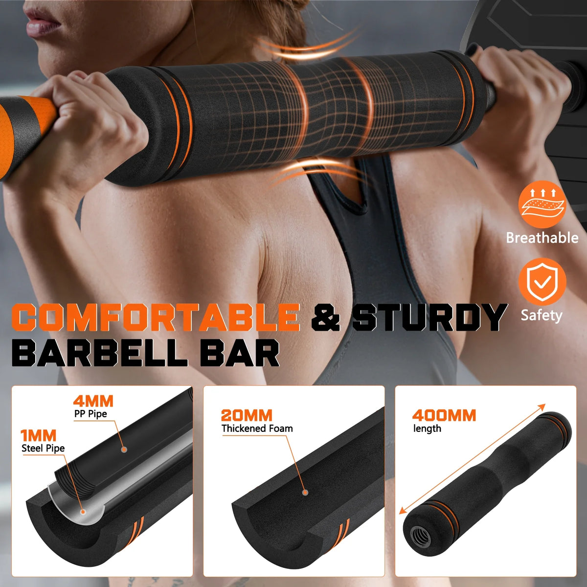 66 lb 4-in-1 Adjustable Dumbbell Set - Versatile Free Weights for Barbell, Kettlebell, and Push-Up Stand Exercises, Ideal for Home Gym Fitness for Men and Women
