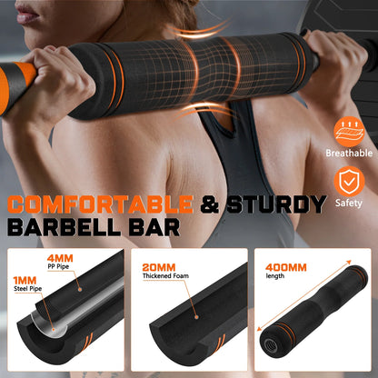 66 lb 4-in-1 Adjustable Dumbbell Set - Versatile Free Weights for Barbell, Kettlebell, and Push-Up Stand Exercises, Ideal for Home Gym Fitness for Men and Women