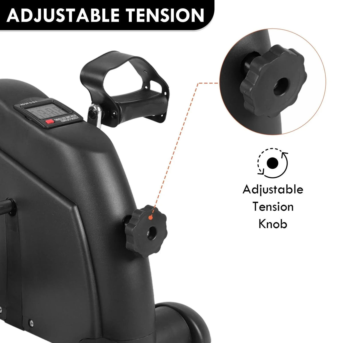 Desk Bike Pedal Exerciser, Mini Exercise Bike